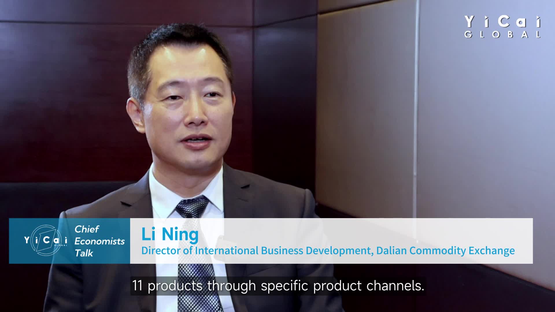 Li Ning, director of International Business Development, Dalian Commodity Exchange