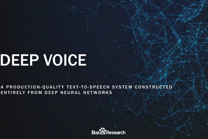 Baidu Releases Final Version of Its Text-to-Speech DeepVoice Technology