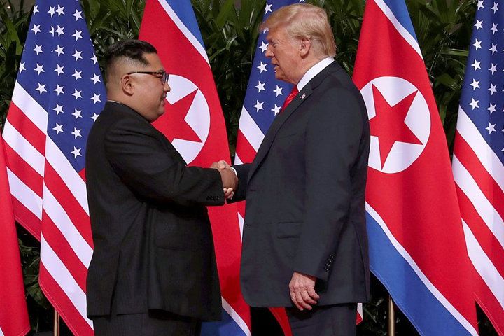 Historic Kim-Trump Summit Begins With Handshake