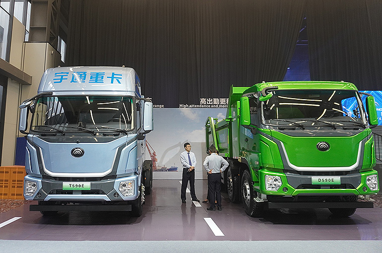 Chinese Electric Heavy Truck Makers Launch New Longer Range Vehicles