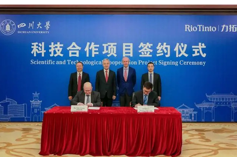 Rio Tinto, Sichuan University Link Arms on Ways to Turn CO2 Into Solid Mineral