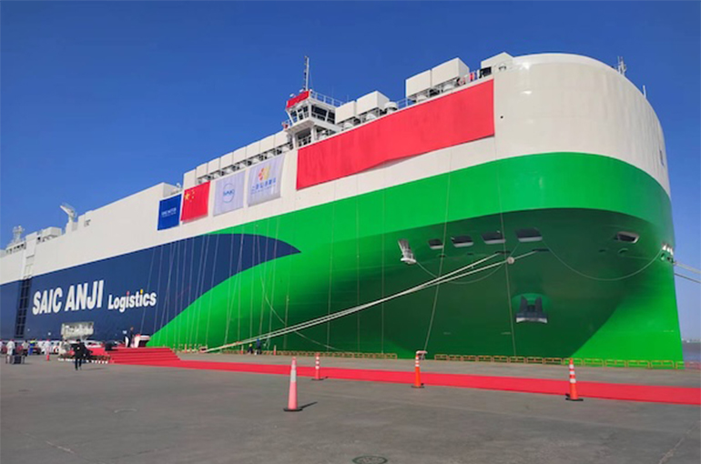 SAIC’s New Vehicle Ship Makes First Voyage as Chinese Car Giant Aims to Add 13 More in Three Years