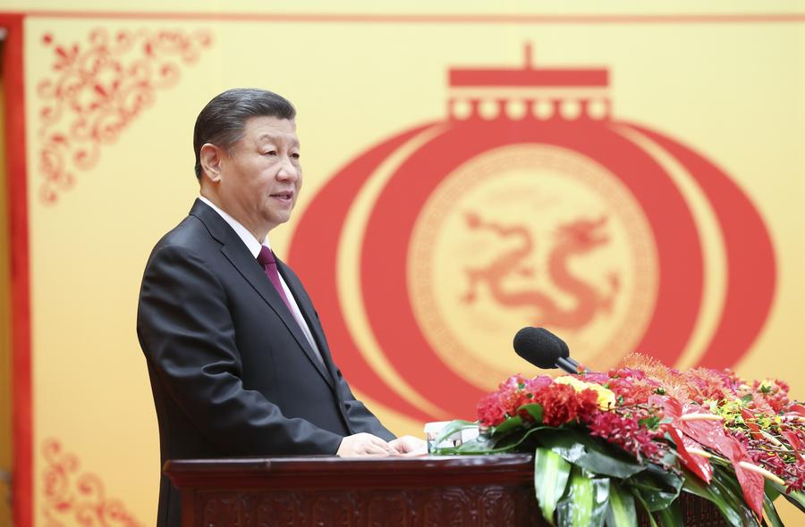 Xi Delivers Speech at Spring Festival Reception, Extending Festive Greetings to All Chinese