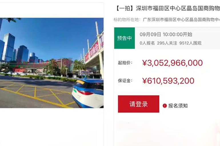 Chinese Builder Wongtee Sinks After Its Major Asset Is Set for Judicial Auction at Slashed Price