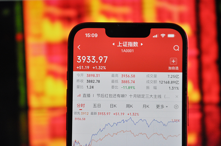 Chinese Stocks Climb as Shanghai Index Hits New 10-Year High