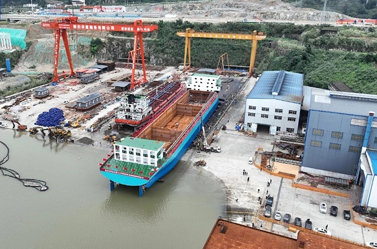 China Launches World's First All-Electric Cargo Ship of Over 10,000 Tons