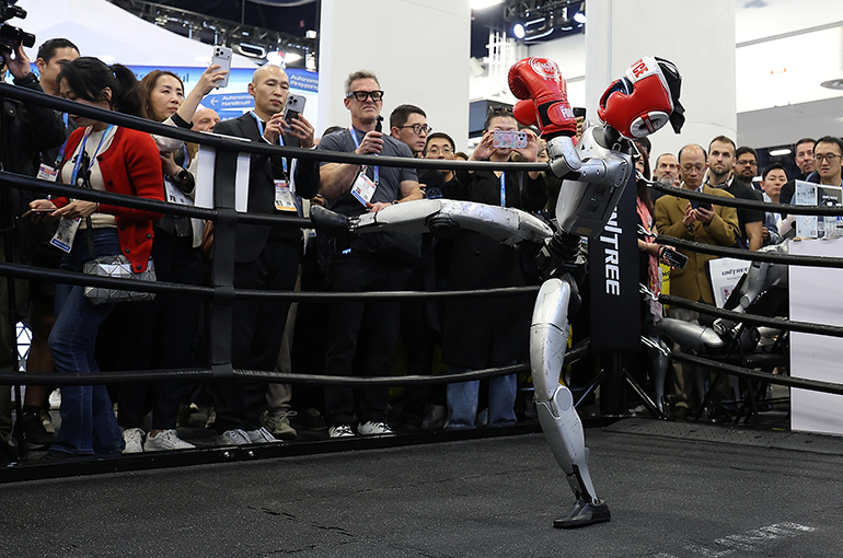 [In Photos] China's Embodied-AI Firms Exhibit Dancing, Fighting Robots at CES