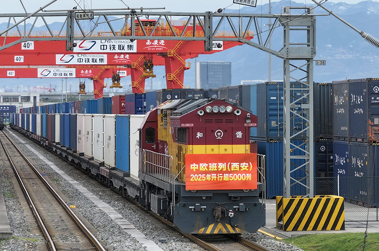 China-Europe Freight Trains From Xi’an, Zhengzhou Exceed Those From Chengdu, Chongqing in 2025