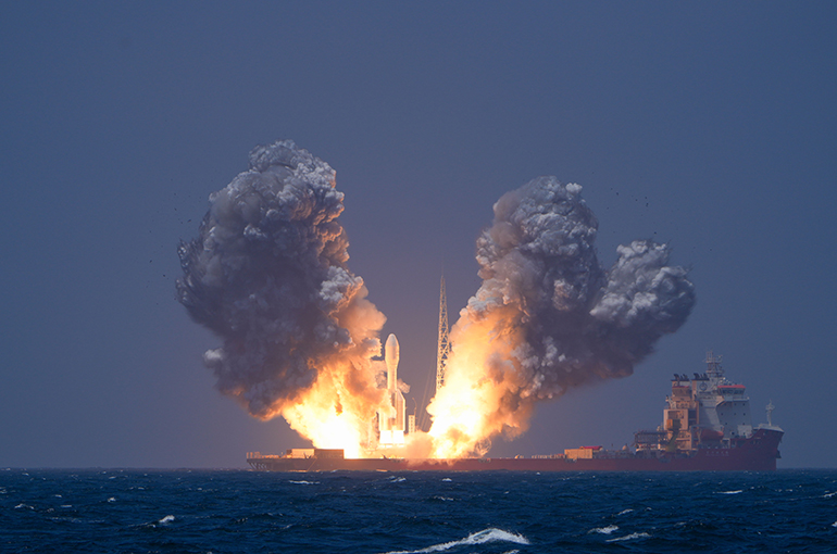 China Conducts 26th Sea-Based Satellite Launch Off Coast of Shanghai